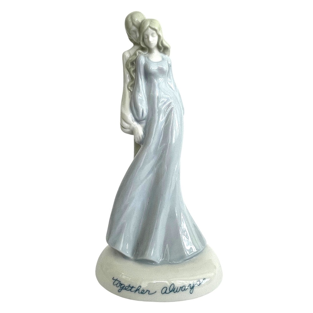 Vintage Soft Touch Together Always Porcelain Figurine Couple Wedding Cake Topper